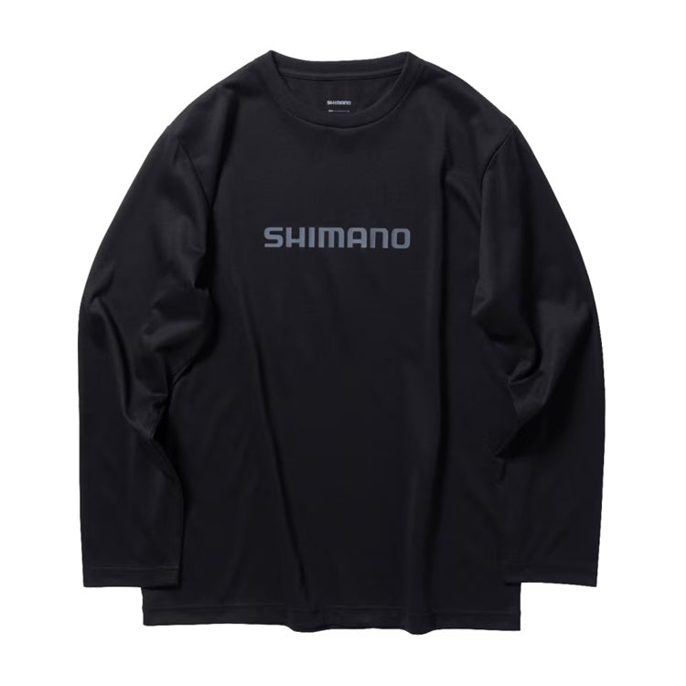 シマノ シャツ SH-022W ドライロゴTシャツ ロングスリーブ ブラック SHIMANO 取寄