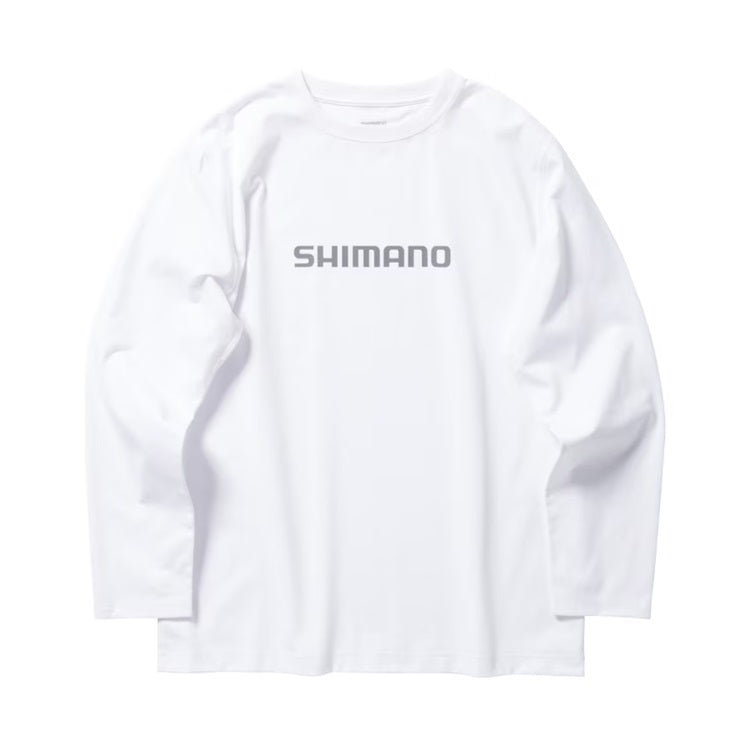 シマノ シャツ SH-022W ドライロゴTシャツ ロングスリーブ ホワイト SHIMANO 取寄
