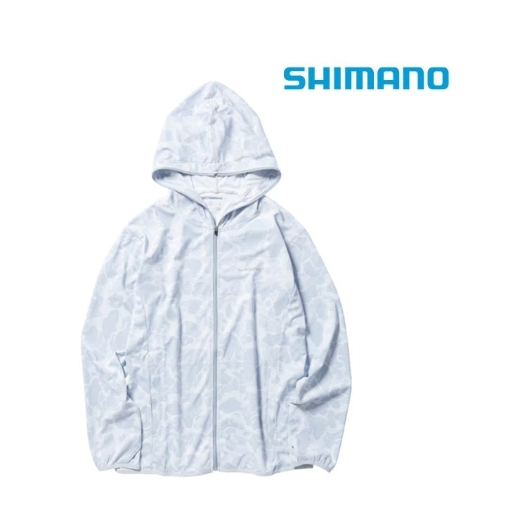 シマノ ラッシュガード WJ-040X サンプロテクションジップアップグラフィックパーカー ライトグレーカモ SHIMANO 取寄