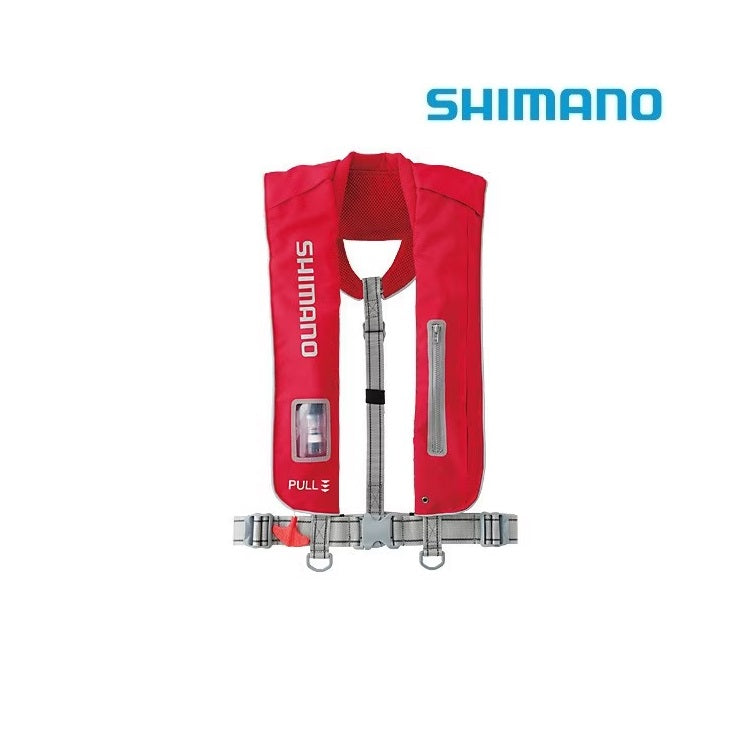 シマノ ライフジャケット VF-051K ラフトエアジャケット 膨脹式救命具 レッド SHIMANO 取寄