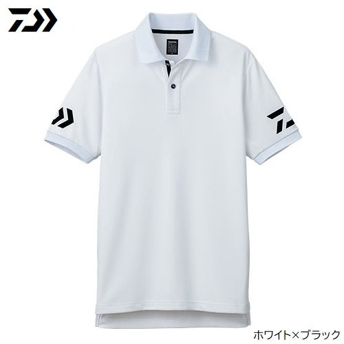 ダイワ(DAIWA)　DE-7906　半袖ポロシャツ　カラー：ホワイト×ブラック（お取り寄せ）