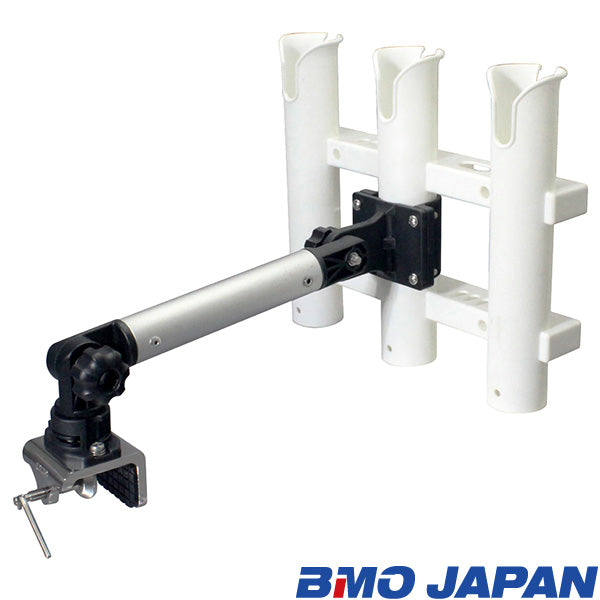 BMOジャパン ゴムボート用 3連ロッドホルダー(コンパクト万力セット