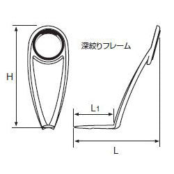 富士工業(Fuji工業)　T-KLSG8H　超ハイフレーム型チョーク用Kガイド (ハイテンシルチタンフレーム+SiCリング)
