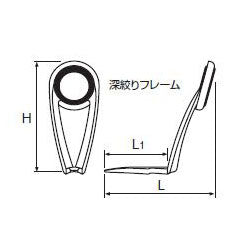 富士工業(Fuji工業)　T-KLSG8M　ミディアムハイフレーム型チョーク用Kガイド (ハイテンシルチタンフレーム+SiCリング)