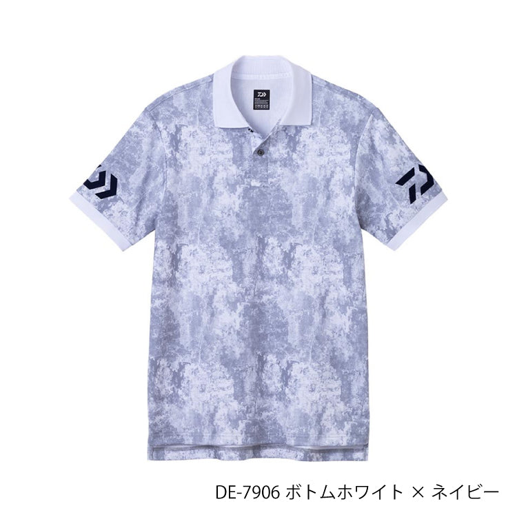 ダイワ(DAIWA)　DE-7906 半袖ポロシャツ ボトムホワイト×ネイビー（お取り寄せ）