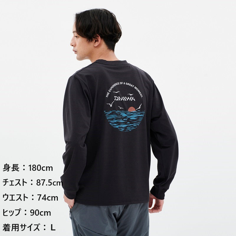 ダイワ DAIWA DE-8523 グラフィックロングTシャツ サンライズ ブラック お取り寄せ