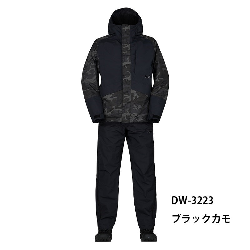 ダイワ DAIWA 防寒 DW-3223 レインマックスサイドオープンウィンタースーツ ブラックカモ お取り寄せ