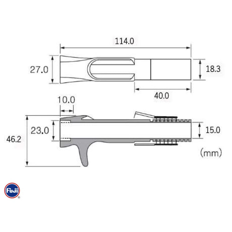富士工業 BTCS-D16/AB リールシート ジャストエース特注カラー 艶ありブラック塗装仕上げ