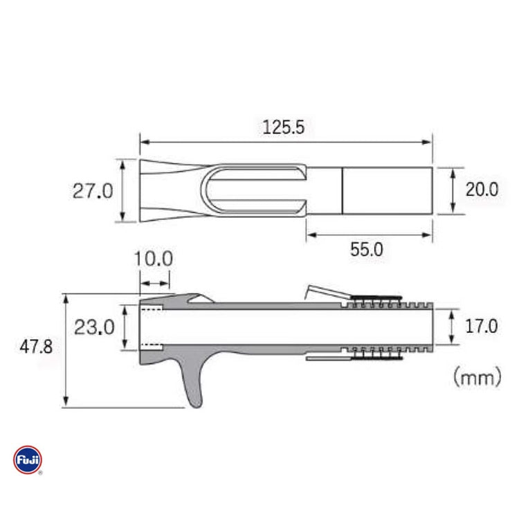 富士工業 BTCS-D17/AB リールシート ジャストエース特注カラー 艶ありブラック塗装仕上げ