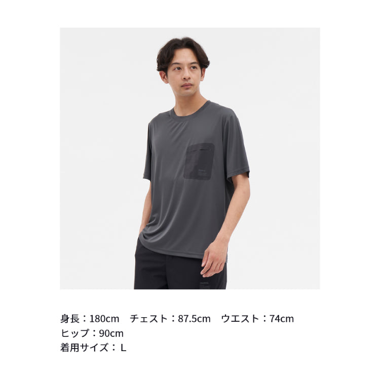 ダイワ シャツ DE-5624 ハイストレッチポケットTシャツ チャコール DAIWA 取寄