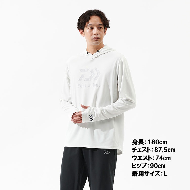 ダイワ シャツ DE-3525 Feel Alive. ドライフーディー ホワイト DAIWA