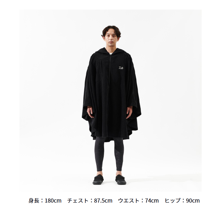 ダイワ DAIWA アウター DJ-7325 フィッシングきがえポンチョ ブラック