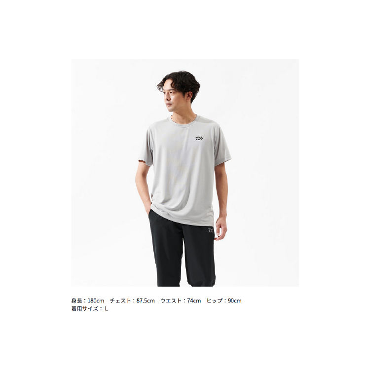 ダイワ シャツ DE-8325 ショートスリーブ バックプリントTシャツ ブラック DAIWA