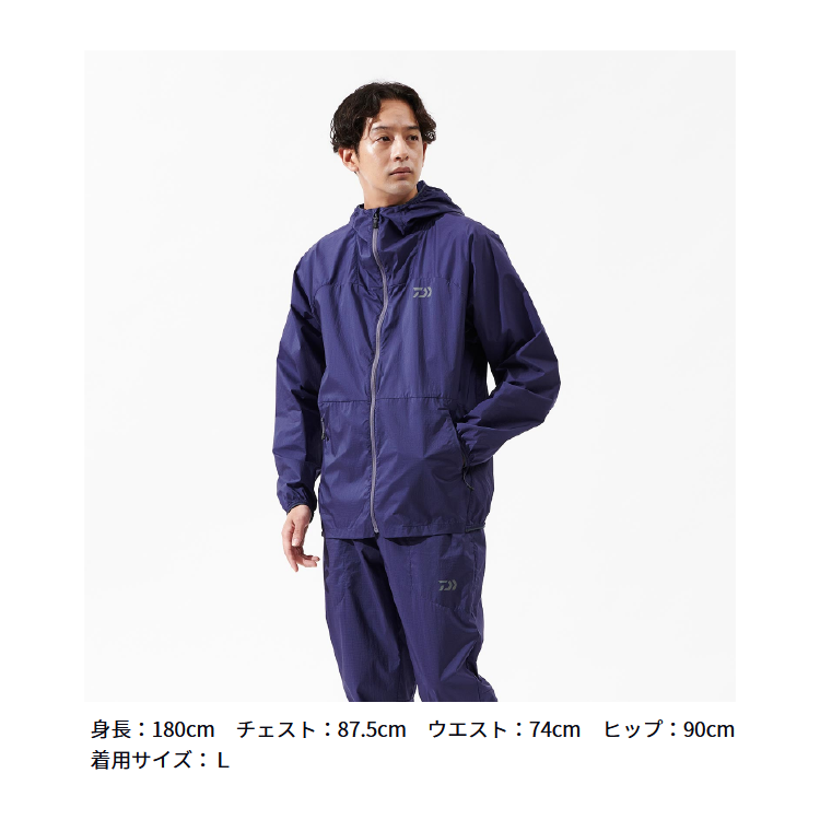 ダイワ DAIWA アウター DJ-5025 PERTEX ポケッタブルフーディージャケット グレープネイビー