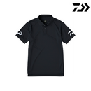ダイワ シャツ DE-7925 半袖ポロシャツ ブラック×ホワイト DAIWA