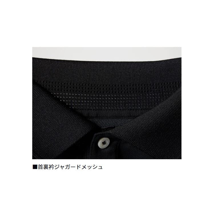 ダイワ シャツ DE-7925 半袖ポロシャツ ブラック×ホワイト キッズサイズ DAIWA