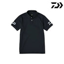 ダイワ シャツ DE-7925 半袖ポロシャツ ブラック×ホワイト キッズサイズ DAIWA