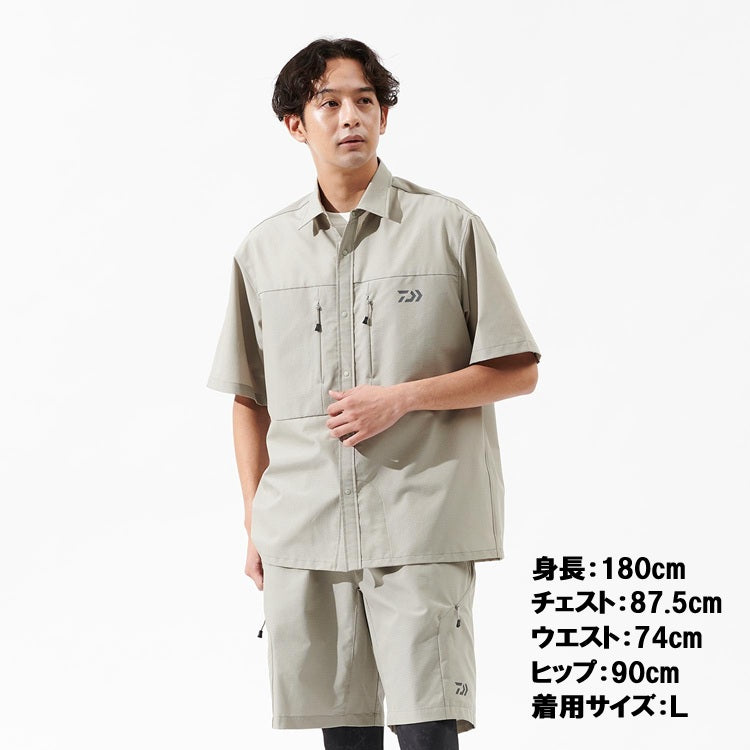 ダイワ シャツ DE-5025 ストリームショートスリーブシャツ サックスブルー DAIWA