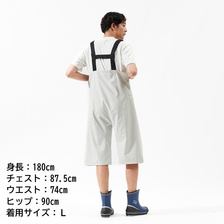 ダイワ レインウェア DR-6325P オーシャンレインハーフサロペット ブラック DAIWA