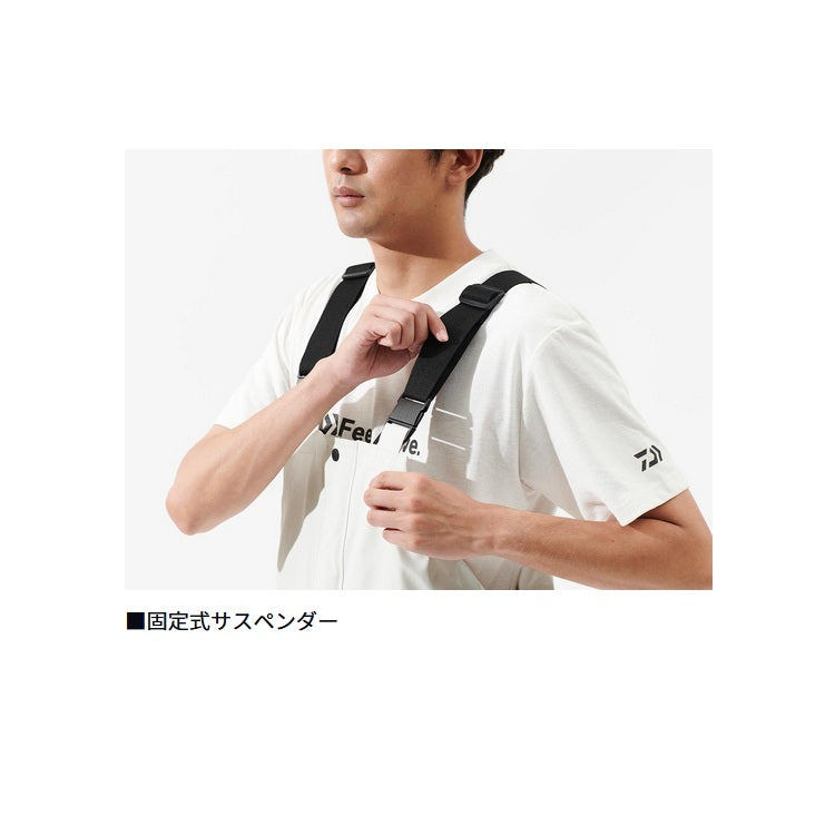 ダイワ レインウェア DR-6325P オーシャンレインハーフサロペット ブラック DAIWA
