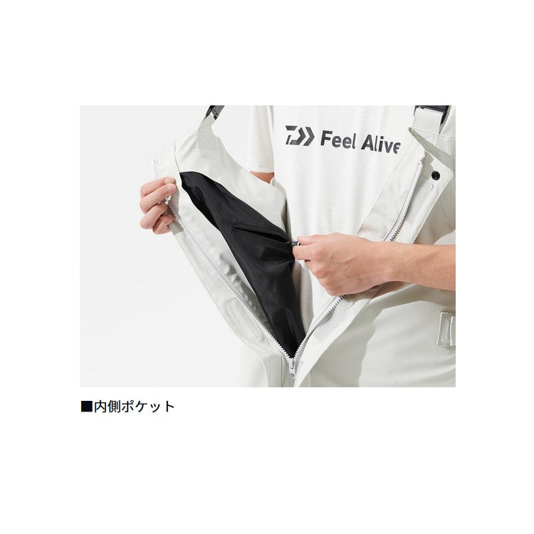 ダイワ レインウェア DR-6325P オーシャンレインハーフサロペット ブラック DAIWA
