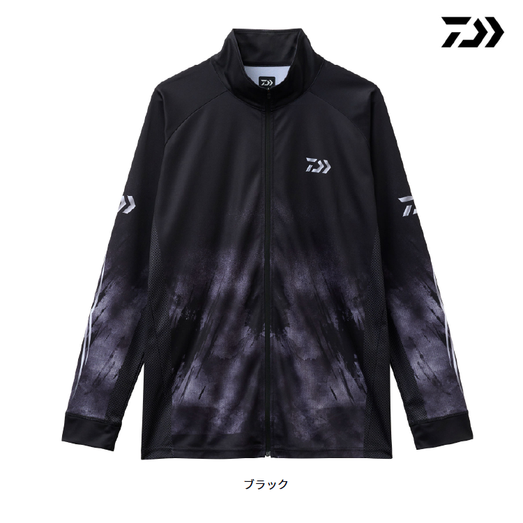ダイワ シャツ DE-7725 エキスパートライトジップシャツ ブラック DAIWA