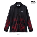 ダイワ シャツ DE-7725 エキスパートライトジップシャツ レッド DAIWA