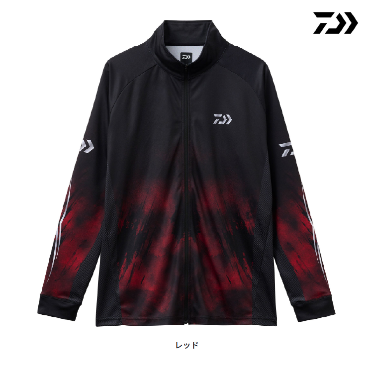 ダイワ シャツ DE-7725 エキスパートライトジップシャツ レッド DAIWA