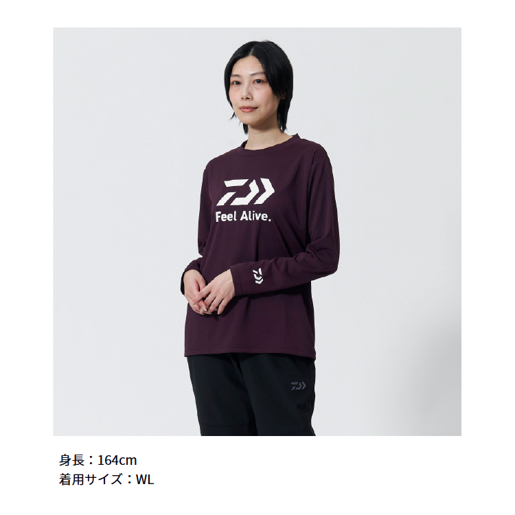ダイワ 長袖シャツ DE-8025 クリーンオーシャンロングスリーブシャツ プラム レディースサイズ DAIWA