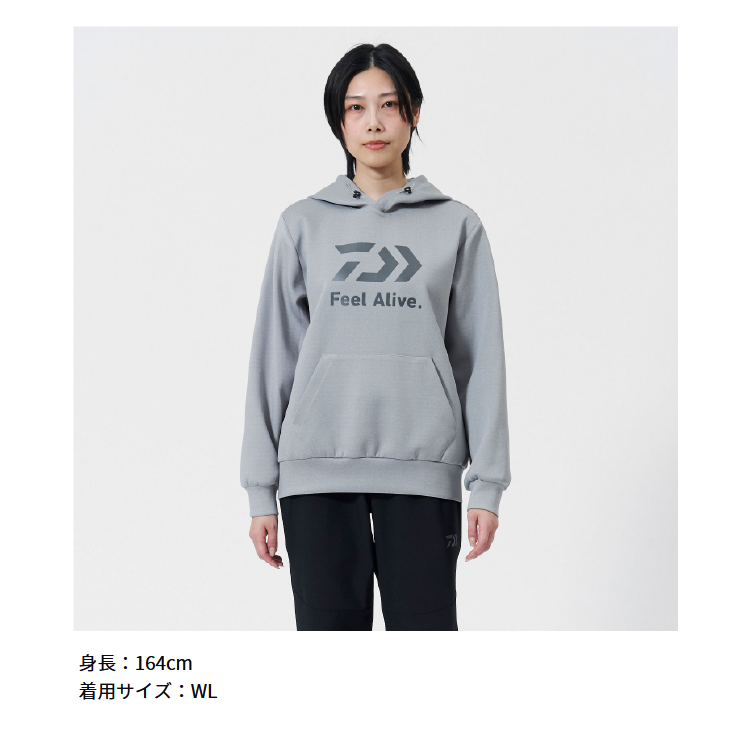 ダイワ パーカー DE-8925 DANROTECHスウェットフーディー グレー レディース DAIWA