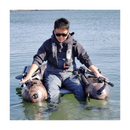 バイソンウェーブ フィッシングフローター BW140V-TS V型 バス 釣り ウッドカモ BISONWAVE