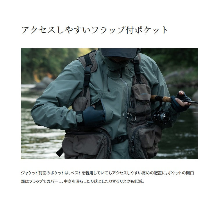 シマノ レインウェア RA-025X ゴアテックスショートレインジャケット ブラック SHIMANO 取寄