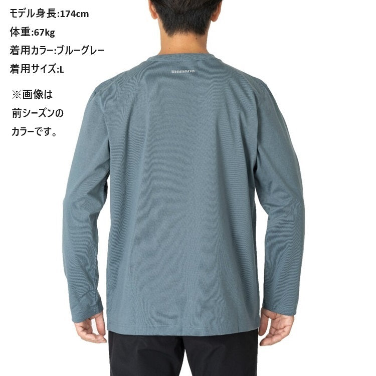 シマノ シャツ SH-022W ドライロゴTシャツ ロングスリーブ ホワイト SHIMANO 取寄