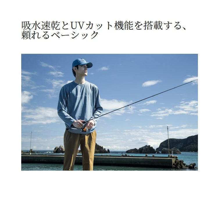 シマノ シャツ SH-022W ドライロゴTシャツ ロングスリーブ ニューブルーグレー SHIMANO 取寄