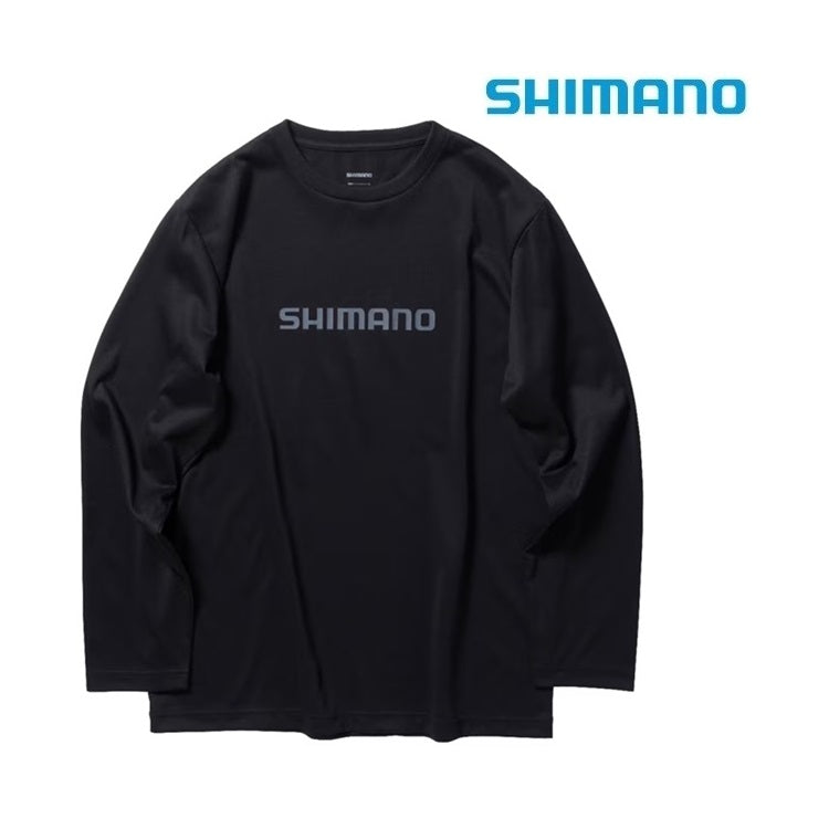 シマノ シャツ SH-022W ドライロゴTシャツ ロングスリーブ ブラック SHIMANO 取寄