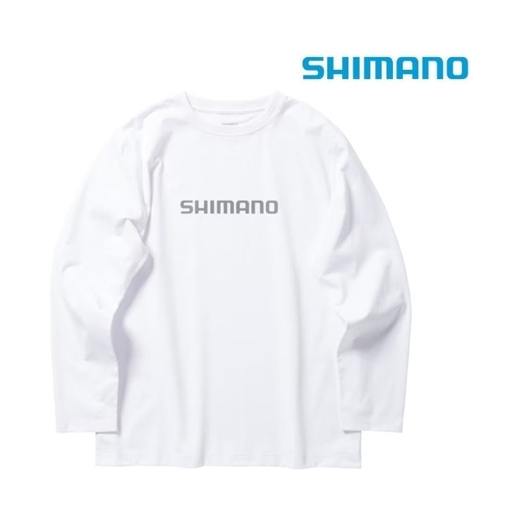 シマノ シャツ SH-022W ドライロゴTシャツ ロングスリーブ ホワイト SHIMANO 取寄