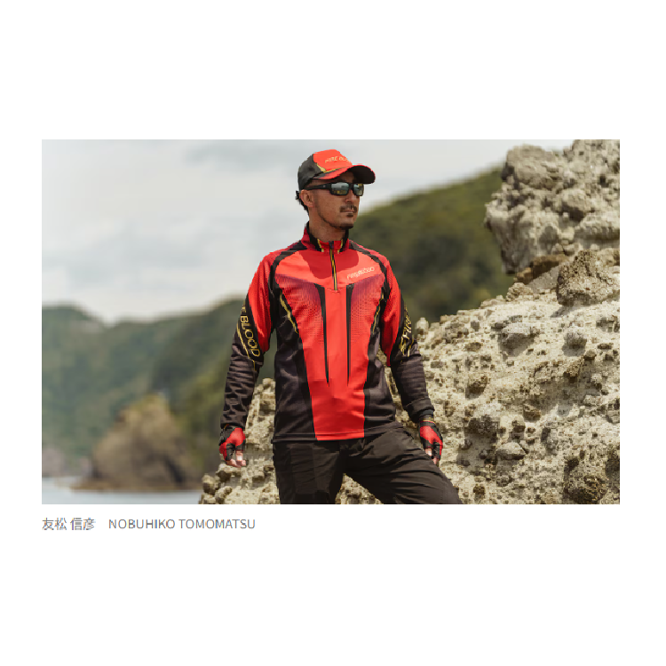 シマノ シャツ SH-110X リミテッドプロ ハーフジップ ウォームシャツ ブラッドレッド SHIMANO