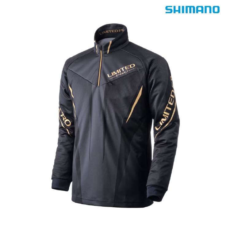 シマノ シャツ SH-110X リミテッドプロ ハーフジップ ウォームシャツ リミテッドブラック SHIMANO