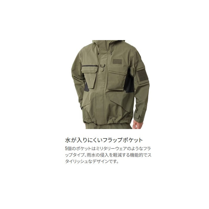 シマノ RA-023Y レインジャケット Lサイズ チャコール シマノ (Shimano) RA-023Y チャコール Lサイズ ESレイン