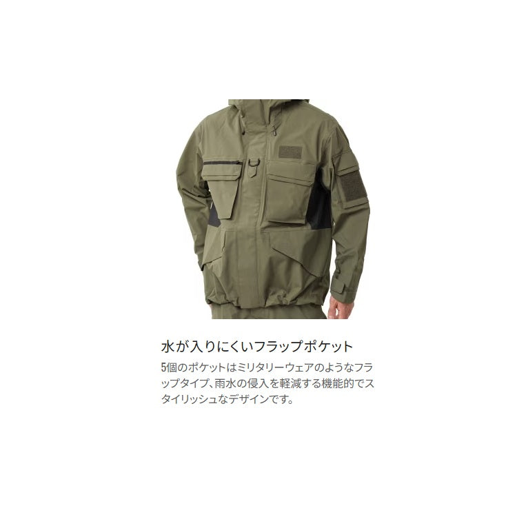 シマノ レインウェア RA-023Y ESレインジャケット 03 チャコール SHIMANO
