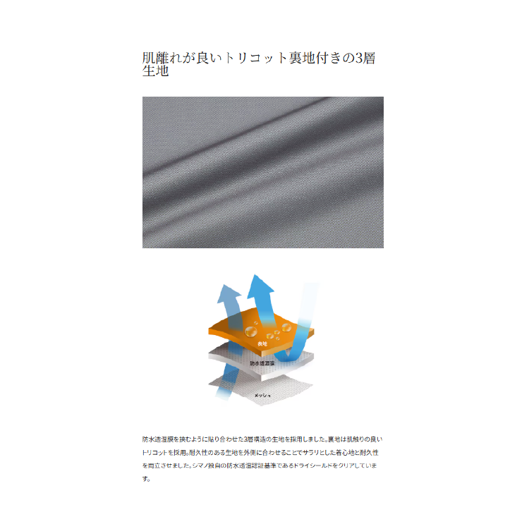 シマノ レインウェア RA-047X 3レイヤー レインスーツ ブルー SHIMANO
