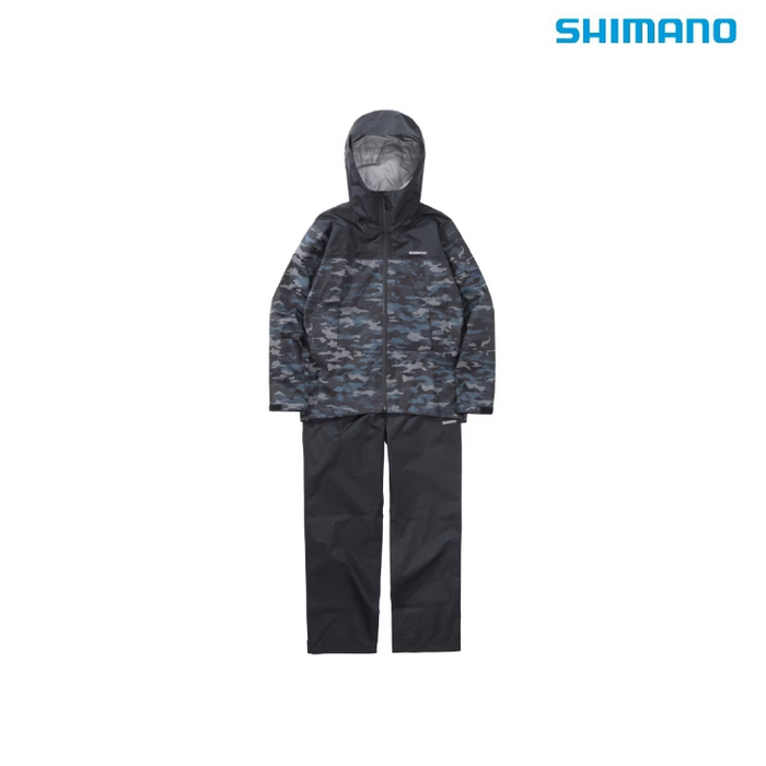 シマノ　RA-047X 3レイヤー レインスーツ M セージグリーン シマノ RA-047X 3レイヤー レインスーツ ＃ブラックマルチカモ ＃XL