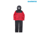 シマノ レインウェア RA-047X 3レイヤー レインスーツ レッド レディース SHIMANO