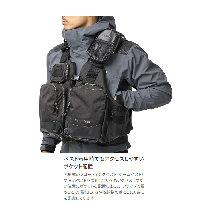 シマノ レインウェア RA-065Y ウェーディング レインジャケット 03 チャコール SHIMANO