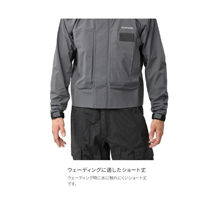 シマノ レインウェア RA-065Y ウェーディング レインジャケット 03 チャコール SHIMANO