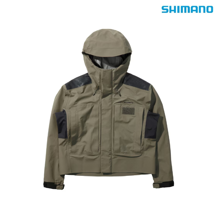 シマノ レインウェア RA-065Y ウェーディング レインジャケット 03 ダークカーキ SHIMANO