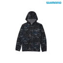 シマノ ラッシュガード WJ-040X サンプロテクション ジップアップ グラフィックパーカー ブラックマルチカモ SHIMANO