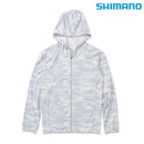 シマノ ラッシュガード WJ-040X サンプロテクション ジップアップ グラフィックパーカー ライトグレーマルチカモ SHIMANO