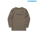 シマノ シャツ SH-022W ドライロゴTシャツ ロングスリーブ ダークカーキ SHIMANO