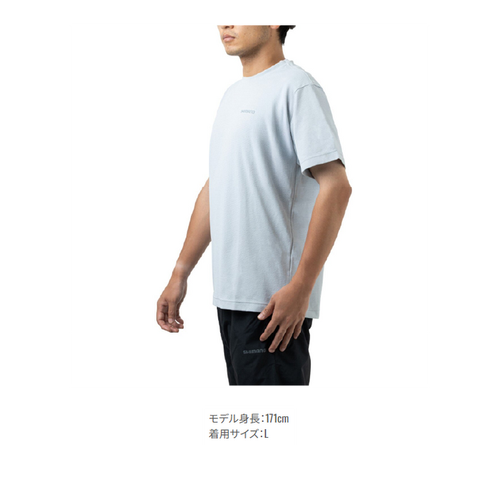 シマノ シャツ SH-041Z ドライメッシュTシャツ ライトグレー SHIMANO